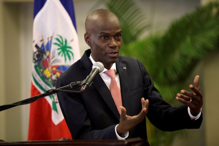 REUTERS/Andres Martinez Casares/direitos reservados Jovenel Moise durante entrevista coletiva em Porto Príncipe