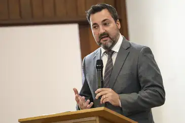 Marcelo Camargo/Agência Brasil Brasília (DF), 19/03/2025 - O secretário de Comércio e Relações Internacionais do Ministério da Agricultura e Pecuária, Luís Renato Rua, durante o encontro promovido pela Embrapa: