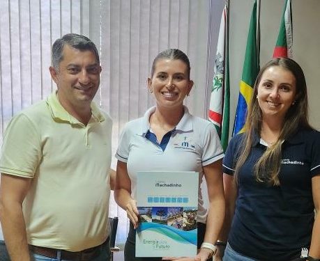 Prefeito de Machadinho recepciona representantes do Consórcio Machadinho