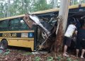 Ônibus escolar se envolve em acidente na ERS-331, em Marcelino Ramos