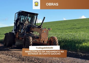 Prefeitura de Centenário realiza manutenção na estrada de Chato Gaúcho