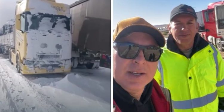 Caminhoneiros gaúchos ficam seis dias isolados em nevasca no Atacama