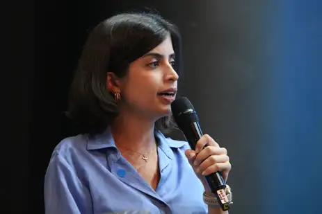 São Paulo (SP), 03/04/2024 - A deputada federal, Tabata Amaral, participa do lançamento do programa Pé-de-Meia na Secretaria de Estado de Educação de São Paulo. Foto: Rovena Rosa/Agência Brasil