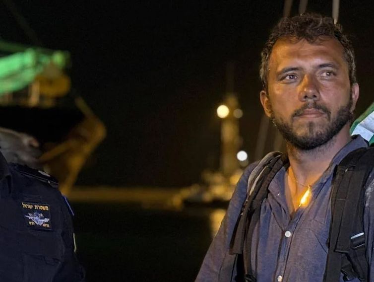 Freedom Flotilha Coalition/Instagram Brasília (DF), 11/06/2025 - Ativista Tiago Ávila. Foto: Freedom Flotilha Coalition/Instagram