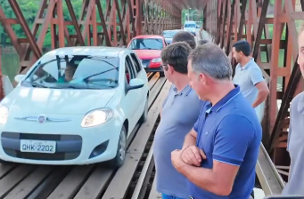 Audiência inédita na ponte rodoferroviária de Marcelino Ramos mostra, ao vivo, a situação ao Governo Federal