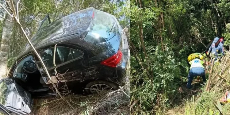Homem desaparecido é encontrado com vida em ribanceira dois dias após acidente em SC