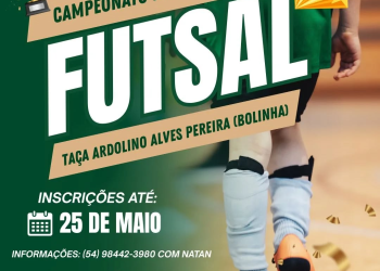 Paim Filho abre inscrições para Campeonato Municipal de Futsal Taça Ardolino Alves Pereira