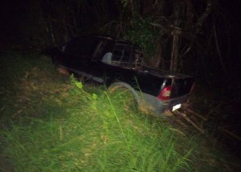 Saída de pista é registrada na ERS-208 entre Machadinho e Maximiliano de Almeida