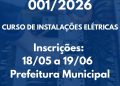 Prefeitura de São João da Urtiga abre inscrições para curso gratuito de instalações elétricas com bolsa de R$ 1,5 mi