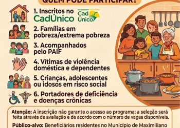 Programa Prato Gaúcho abre inscrições para famílias em situação de vulnerabilidade em Maximiliano de Almeida
