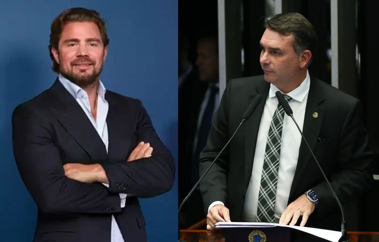 Banco Master/Divulgação e Lula Marques/Agência Brasil São Paulo (SP), 04/03/2026 - FOTO DE ARQUIVO - Ex-banqueiro Daniel Vorcaro, CEO do Banco Master e o senador Flávio Bolsonaro. Foto: Banco Master/Divulgação e Lula Marques/Agência Brasil