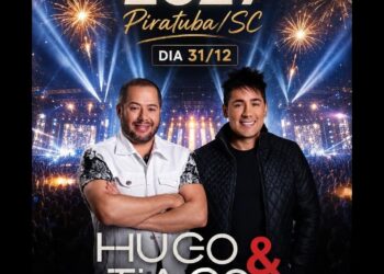 Hugo e Tiago são a atração principal do Réveillon Piratuba 2027