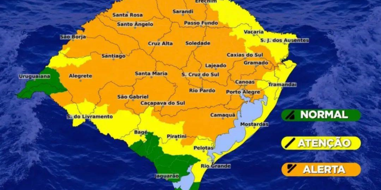 Defesa Civil alerta para risco de cheias e alagamentos em regiões do RS nos próximos dias