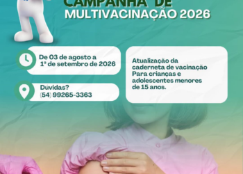 Campanha de multivacinação segue até setembro para atualizar caderneta de crianças e adolescentes em Carlos Gomes