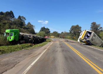 Motorista de Machadinho fica ferido em colisão com carreta-tanque na ERS-122; veja onde aconteceu