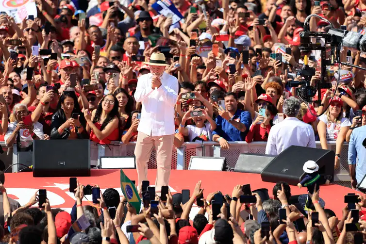 São Paulo - 16/08/2026 - São Bernardo do Campo (SP)-16/08/2026 . Primeiro ato de campanha do presidente Lula, no estádio 1º de Maio.
Foto: Paulo Pinto/Agencia Brasil