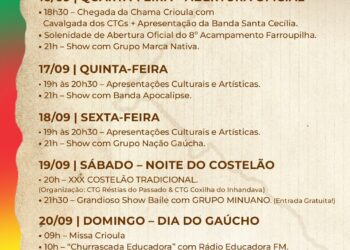 8º Acampamento Farroupilha de Paim Filho terá cinco dias de tradição, cultura e grandes shows