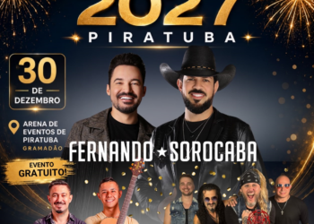Piratuba divulga programação oficial do Réveillon 2027 com shows nacionais nos dois dias