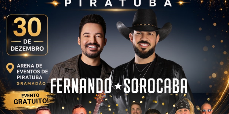 Piratuba divulga programação oficial do Réveillon 2027 com shows nacionais nos dois dias