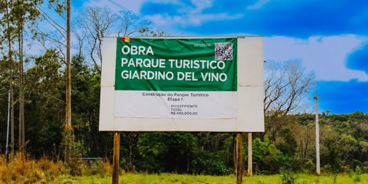 Obras do Parque Giardino Del Vino começam em Maximiliano de Almeida