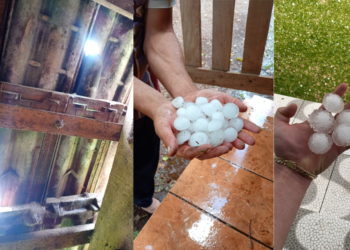 Granizo atinge 130 residências e causa danos em lavouras de Benjamin Constant do Sul
