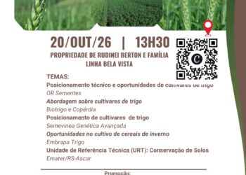 Prefeitura de Machadinho anuncia Dia de Campo sobre trigo
