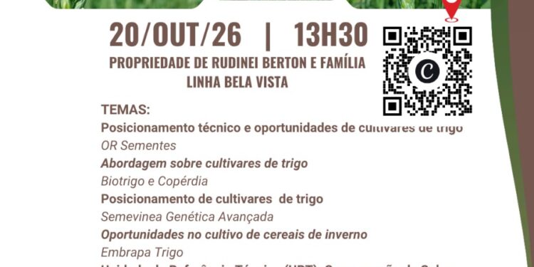 Prefeitura de Machadinho anuncia Dia de Campo sobre trigo